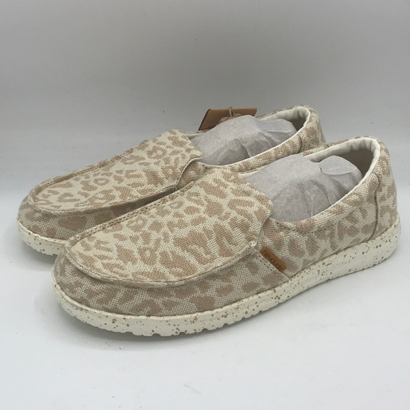 Hey Dude Misty Woven Cheetah Tan 